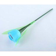 HuntGold 1X Tulip Flower Shape Solar Powered LED Lamp Outdoor Yard Garden Lawn Path Lighting(blue) N2