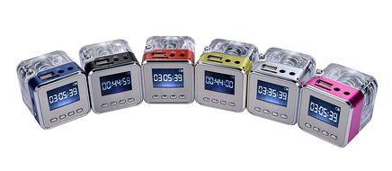 TT029 Portable Mini Music Speaker Support SD/TF Card With Alarm Clock FM Radio And LCD Screen Synchronous lyrics... N2