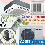 Pioneer 8-Way Ceiling Cassette Split Inverter Air Conditioner with Heat Pump, Mini N6