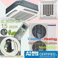 Pioneer 8-Way Ceiling Cassette Split Inverter Air Conditioner with Heat Pump, Mini N7
