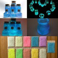 CHRWANG Distinctive 1 Bag x 10g Phosphorescent Glow-in-the-Dark Sand Particles 6# Green N3