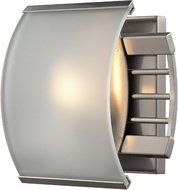Elk 31355/1 7-Inch Winslow 1-Light Bathbar with Curved Frosted Glass Shade, Brushed Nickel Finish by Elk
