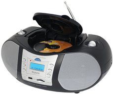 Boytone BT-6B CD Boombox Black Edition Portable Music System with CD Player &amp; USB/SD/MMC Slot, Digital FM Radio... N3