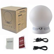 Multi-Function Stereo Bluetooth Speaker, Aibrou LED Night Light Speaker with Built in Mic, Clock, Thermometer,... N3