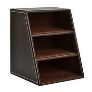 Cosmos Brown PU Leather Remote control/controller TV Guide/mail/CD organizer/caddy/holder with Free Cosmos Cable...