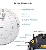 Haier SWR-T321 Pathfinder Vacuum Cleaner Robot Remote Control Self Charging Cleaning Devices (US PLUG, Gold) N6