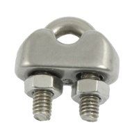 Dimart Stainless Steel 3mm 3/25 Wire Rope Clip Cable Clamp Silver Tone by Dimart