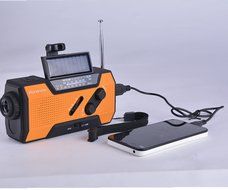 iRonsnow IS-090 Solar Hand Crank AM/FM/NOAA/WB Weather Radio, Self-Powered Dynamo 2000mAh Emergency Power Bank... N8