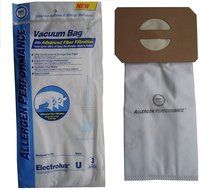Electrolux Type U Upright Cloth HEPA Certified Vacuum Bags, 3 Bags.