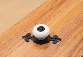 IdealDecor 6PCS White Porcelain Ceramic Drawer Knobs Door Knob Handle Pull For Cupboard/Cabinet/Wardrobe/Drawer... N8