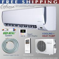 Celiera 12000 BTU Ductless Mini Split Air Conditioner + Heat Pump - Indoor and Outdoor Units + Line Set + Installation... N5