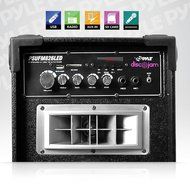 Pyle Disco Jam Dual 6.5&rdquo; Karaoke Bookshelf Stereo Speaker System, 2 Mic Inputs and Built in LED Party Lights N5