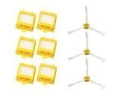 SHP-ZONE 6 Filters + 3 Side Brush 3 Armed for iRobot Roomba 700 Series 760 770 780 N2