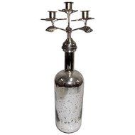A&amp;B Home FD39618 5 x 20.5 in. 3-Arm Iron Candelabra, Mercury