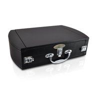 PYLE PVTTBT8BR Bluetooth Classic Vintage Style Vinyl Player Turntable, Vinyl-To-MP3 Record, Rechargeable Battery N3