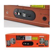 PYLE PVTTBT8BR Bluetooth Classic Vintage Style Vinyl Player Turntable, Vinyl-To-MP3 Record, Rechargeable Battery N5