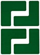 Brady ToughStripe Nonabrasive L Shape Floor Marking Tape, 5 Length, 2 Width, Green (Pack of 20 per Roll) by Brady