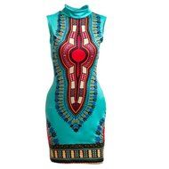 Women Dress,Haoricu Women Sexy Sleeveless Fashion African Print Casual Print Dress N13