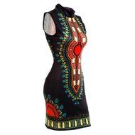 Women Dress,Haoricu Women Sexy Sleeveless Fashion African Print Casual Print Dress N25