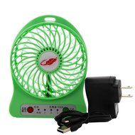 Rasse&reg; FB96 4-inch Portable USB Fan with 2200MAH Rechargeable Battery and Flashlight, for Traveling,Fishing,Camping... N14