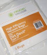9 Dirt Devil Replacement Allergen Pack Bags Designed To Fit Dirt Devil Type O Tattoo Canister Vacuums, Compare...