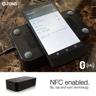 ZENS Portable Bluetooth Speaker Wireless Charger Power Bank &ndash; Qi Charging - 2 x 5W Speakers &ndash; NFC Enabled - for... N6