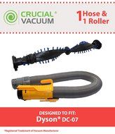 Dyson DC04, DC07, DC14 &amp; DC33 Silver/Yellow Hose &amp; 1 Clutch Roller, Part # 904125-14, 904125-07, 904125-51 &amp; 904174...