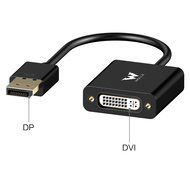DP to DVI Adapter, WOLLZ Gold-Plated Heavy-Duty DisplayPort to DVI Converter Cable Male to Female for HDTV Monitor... N3
