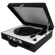 New JENSEN JTA-410-BLK Portable 3-Speed Stereo Turntables with Built-in Speakers (Black)