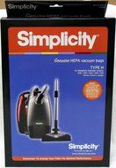 Simplicity Type H HEPA Vacuum Cleaner Bags