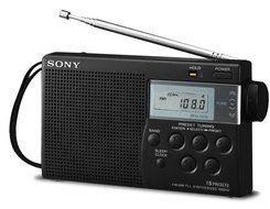 Sony Portable AM/FM Transistor Radio with Built-in Speaker, Headphone Jack, LED Tuning Indicator &amp; Carry Strap... N4