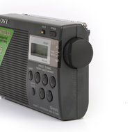 Sony Portable AM/FM Transistor Radio with Built-in Speaker, Headphone Jack, LED Tuning Indicator &amp; Carry Strap... N5
