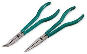 SK Hand Tool 11 Extra Long 45Deg Angle Needle Nose Pliers 17830 by SK Hand Tool