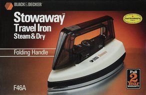 Black &amp; Decker**dual Voltage** Stowaway Travel Iron Steam &amp; Dry