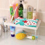 Plastic Foldable Storage Racks Home Bathroom Closet Kitchen Shelving Shelf Holders Organizer N6