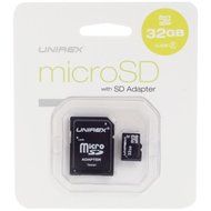 Unirex MicroSD High Capacity Card 32GB Class 6 with SD Adapter consumer electronics