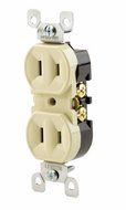 Leviton 223-I 15 Amp, 125 Volt, Duplex Receptacle, Residential Grade, Non-Grounded, Ivory by Leviton