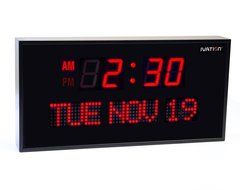 Ivation JID0222GRN Big Oversized Digital GreenLED Calendar Clock with Day and Date (Green) N9