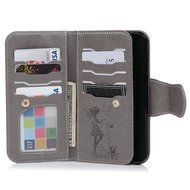 Badalink Galaxy S7 Edge Wallet Case 9 Card Slots Plastic Mirror Hand Strap Stand Feature Embossed PU Leather Flip... N21