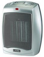 Lasko 754200 Ceramic heater with adjustable thermostat,Silver,1500 Watts