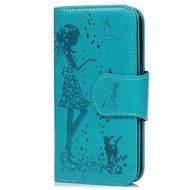 Badalink Galaxy S7 Edge Wallet Case 9 Card Slots Plastic Mirror Hand Strap Stand Feature Embossed PU Leather Flip... N22