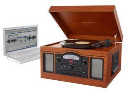 Crosley CR6001A-PA Archiver Turntable with Software for Ripping &amp; Editing Audio, Paprika N6