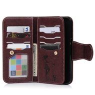 Badalink Galaxy S7 Edge Wallet Case 9 Card Slots Plastic Mirror Hand Strap Stand Feature Embossed PU Leather Flip... N26
