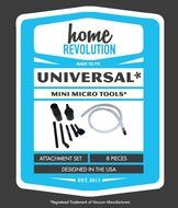 Universal Mini Micro Tool Attachment 8 Piece Set Home Revolution Brand; Made to Fit MOST Vacuum Cleaners; Perfect... N2