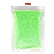 CHRWANG Distinctive 1 Bag x 10g Phosphorescent Glow-in-the-Dark Sand Particles 6# Green N4