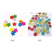 MuLuo 100pcs/Pack High-Grade Colored Round Buttons Buttons for Sewing and Crafting Holes Colored Printing N2
