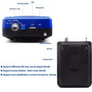 NEWGOOD Bluetooth Portable Voice Amplifier With Wireless Headset Microphone, MP3 Player(SD TF Card/ Flash Drive... N5