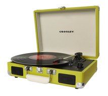 Crosley CR8005A-GR Cruiser Portable Turntable (Green) w/ Record Cleaning Kit N3