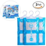 Travelmall 3 pack Kitchen Bathroom Closet Wardrobe Hanging Hygroscopic Dehumidifier bag Deodorizing Moistureproof... N6