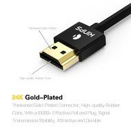 4K HDMI Cable, Kinps 15ft Ultra Slim Cable v1.4 with Ethernet, 24k Gold-plating HDMI Cable with RedMere Technology... N5
